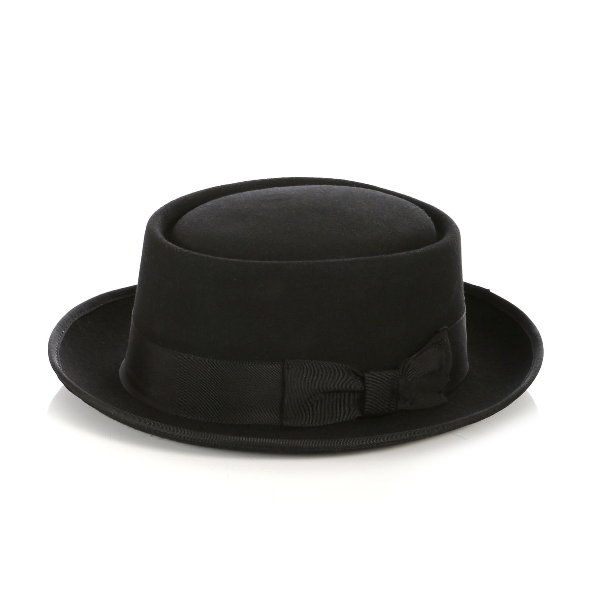 Black Wool Pork Pie Hat - FHYINC best men's suits, tuxedos, formal men's wear wholesale