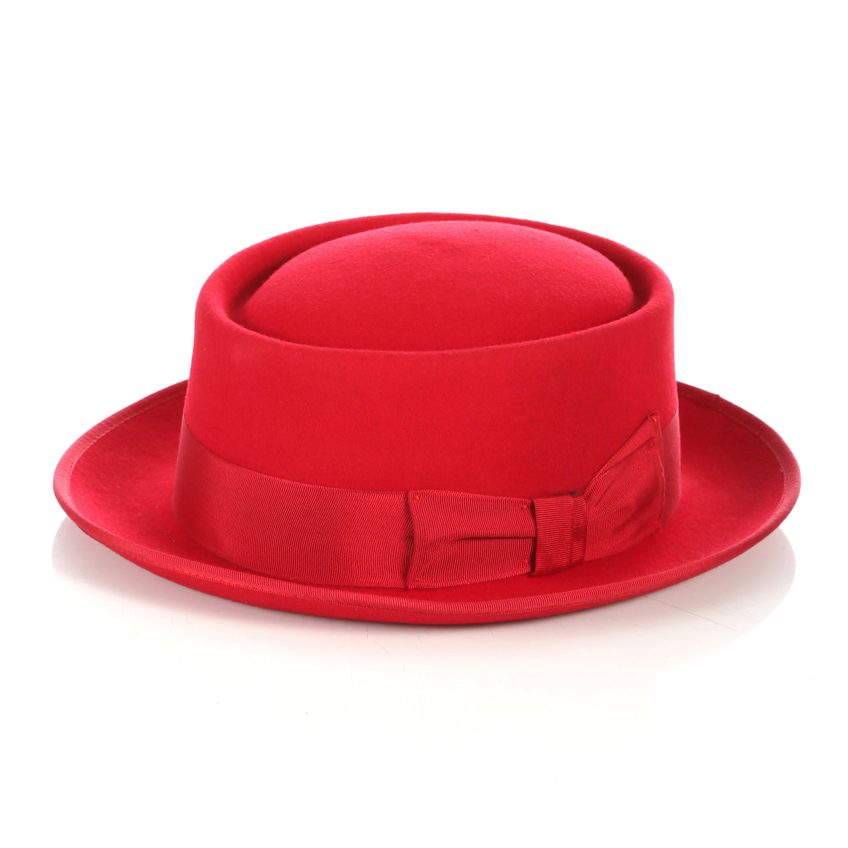 Red Wool Pork Pie Hat - FHYINC best men's suits, tuxedos, formal men's wear wholesale