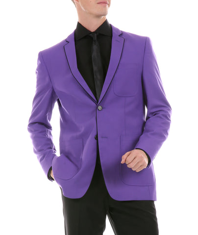Mens Porter Purple Slim Fit Blazer