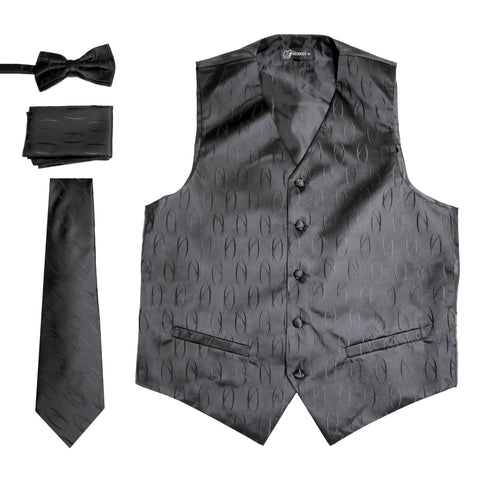 Ferrecci Mens PV100 - Black/Black Vest Set