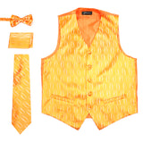 Ferrecci Mens PV100 - Orange Vest Set - FHYINC best men's suits, tuxedos, formal men's wear wholesale