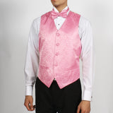 Ferrecci Mens PV50-11 Pink White Vest Set - FHYINC best men's suits, tuxedos, formal men's wear wholesale