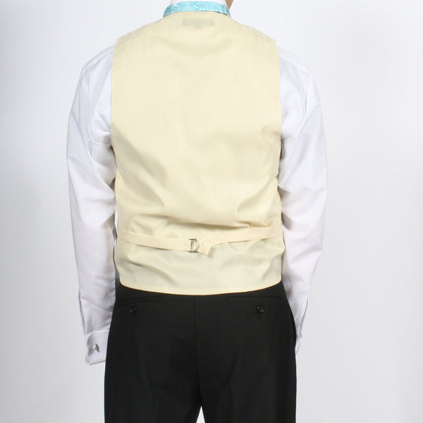 Ferrecci Mens PV50-5 Turquoise Cream Vest Set - FHYINC best men's suits, tuxedos, formal men's wear wholesale