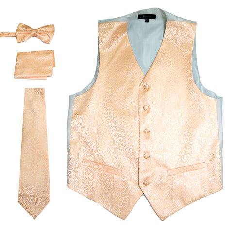 Ferrecci Mens PV50-7 Peach Vest Set