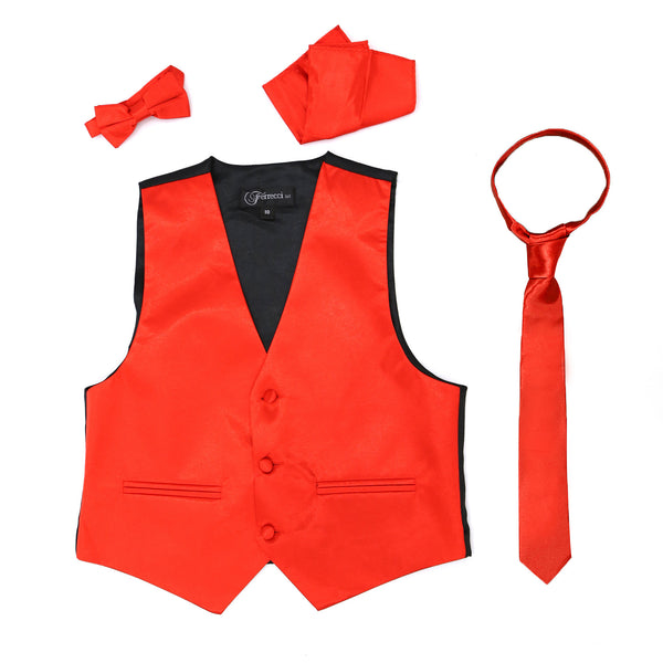 Premium Boys Red Solid Vest 600 - FHYINC