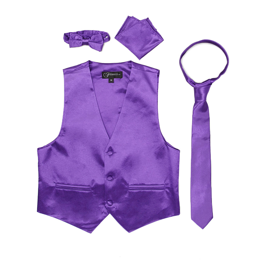 Premium Boys Purple Solid Vest 600 - FHYINC
