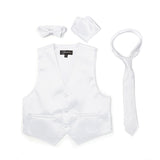 Premium Boys White Solid Vest 600 - FHYINC