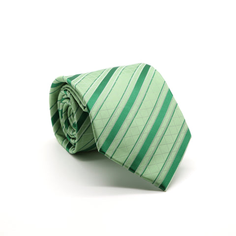 Ferrecci Mens Striped Pattern Necktie with Handkerchief Set