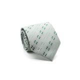 Ferrecci Mens Grey/Green Geo Pattern Necktie with Handkerchief Set - FHYINC best men's suits, tuxedos, formal men's wear wholesale