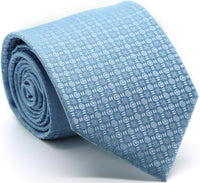 Mens Dads Classic Blue Geometric Pattern Business Casual Necktie & Hanky Set R-11 - FHYINC best men's suits, tuxedos, formal men's wear wholesale