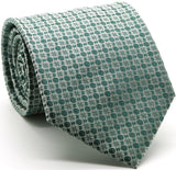 Mens Dads Classic Green Geometric Pattern Business Casual Necktie & Hanky Set R-8 - FHYINC best men's suits, tuxedos, formal men's wear wholesale