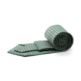 Ferrecci Mens Green Geometric Necktie with Handkerchief Set - FHYINC best men's suits, tuxedos, formal men's wear wholesale