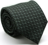 Mens Dads Classic Grey Geometric Pattern Business Casual Necktie & Hanky Set R-9 - FHYINC best men's suits, tuxedos, formal men's wear wholesale