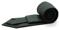 Mens Dads Classic Grey Geometric Pattern Business Casual Necktie & Hanky Set R-9 - FHYINC best men's suits, tuxedos, formal men's wear wholesale