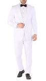 Reno Mens All White 2pc Slim Fit Shawl Collar Tuxedo - FHYINC best men's suits, tuxedos, formal men's wear wholesale