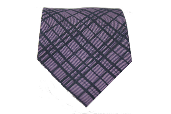 Mens Dads Classic Navy Striped Pattern Business Casual Necktie & Hanky Set RO-7 - FHYINC best men's suits, tuxedos, formal men's wear wholesale