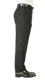 Premium Black Wool 2pc Stain Resistant Traveler Suit - w 2 Pairs of Pants - FHYINC best men's suits, tuxedos, formal men's wear wholesale