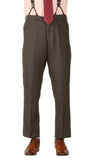 Premium Taupe Wool 2pc Stain Resistant Traveler Suit - w 2 Pairs of Pants - FHYINC best men's suits, tuxedos, formal men's wear wholesale