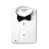 Ferrecci Men's Rome White Slim Fit Pique Wing Tip Collar Tuxedo Shirt with Bib - FHYINC best men's suits, tuxedos, formal men's wear wholesale