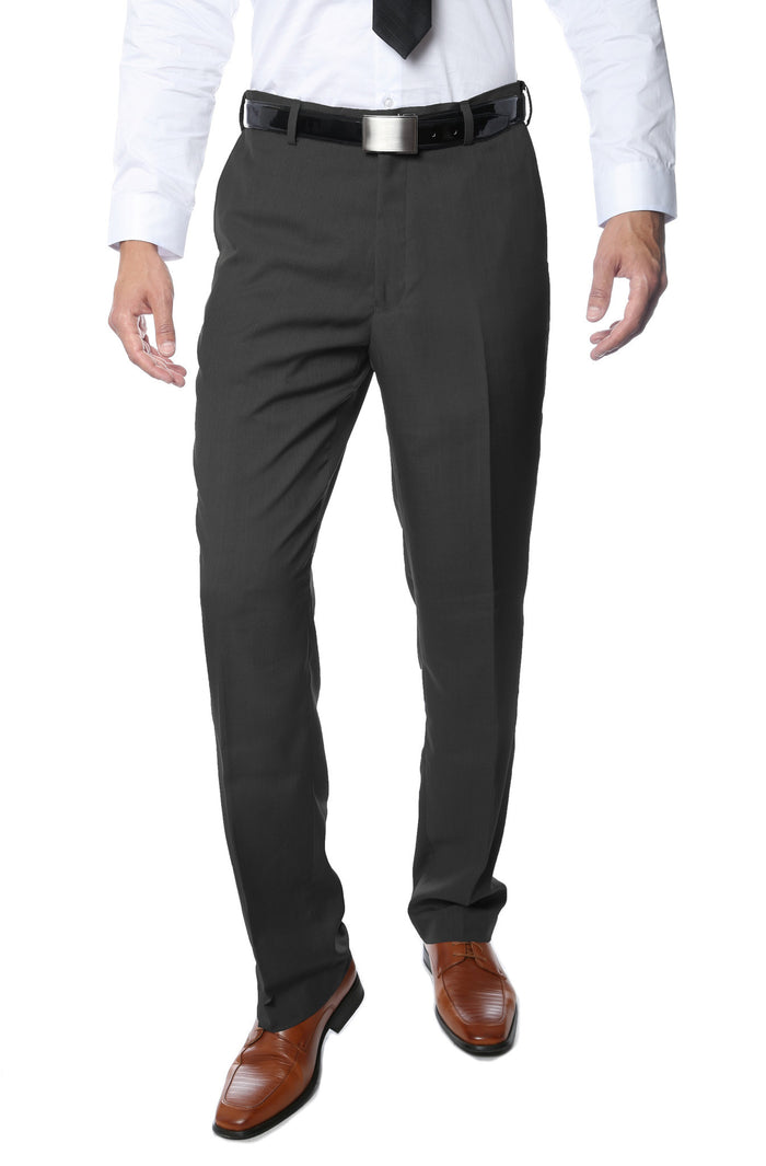 Premium Mens MPR101 Charcoal Regular Fit Pants - FHYINC