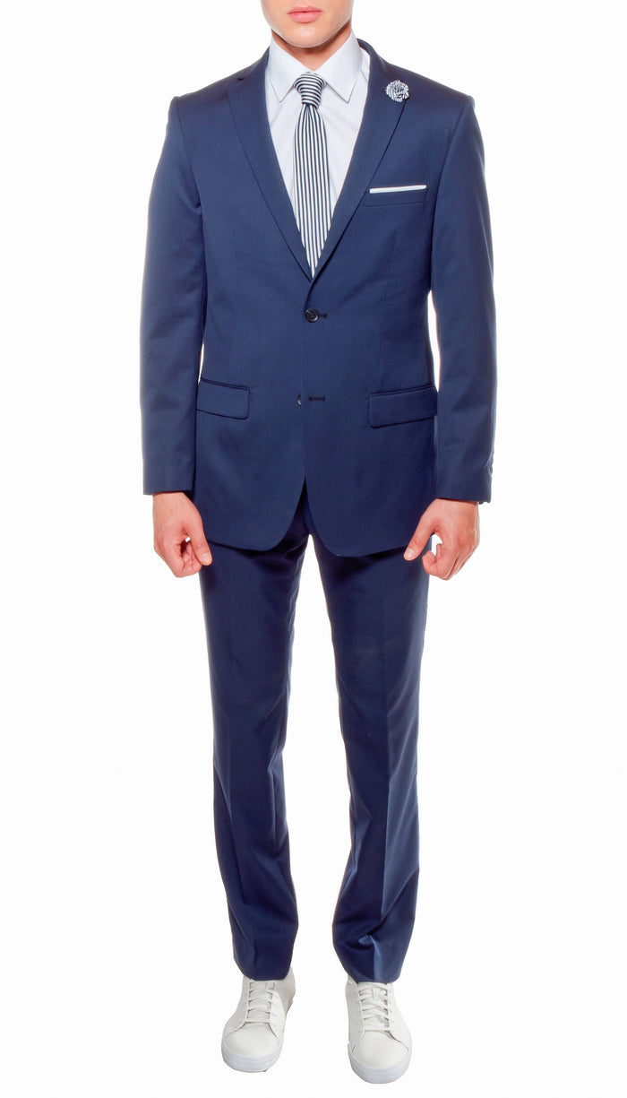 Ferrecci Mens Savannah Navy Slim Fit 3pc Suit - FHYINC best men's suits, tuxedos, formal men's wear wholesale