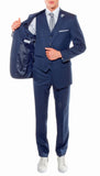 Ferrecci Mens Savannah Navy Slim Fit 3pc Suit - FHYINC best men's suits, tuxedos, formal men's wear wholesale