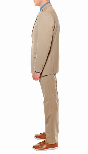 Ferrecci Mens Savannah Tan Slim Fit 3pc Suit - FHYINC best men's suits, tuxedos, formal men's wear wholesale
