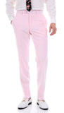 Premium Comfort Cotton Slim Pink Seersucker Suit - FHYINC