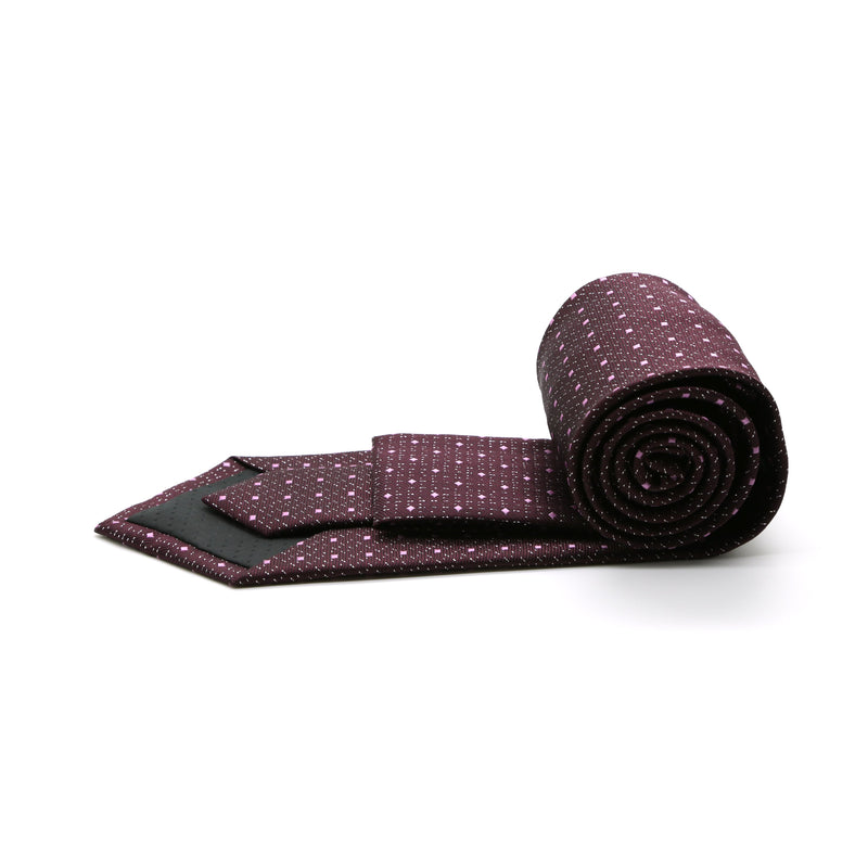 Mens Dads Classic Red Square Pattern Business Casual Necktie & Hanky Set SO-6 - FHYINC best men's suits, tuxedos, formal men's wear wholesale