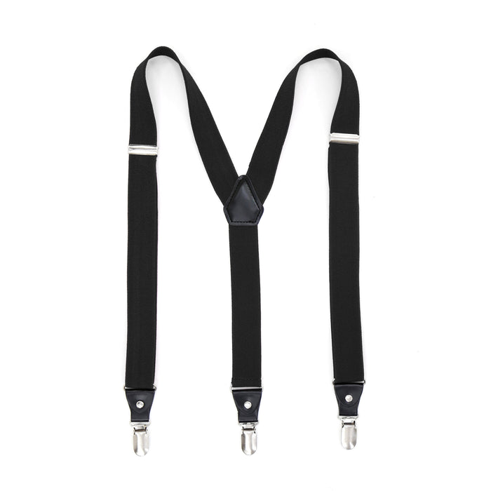 Black Clip-On Unisex Suspenders - FHYINC best men's suits, tuxedos, formal men's wear wholesale