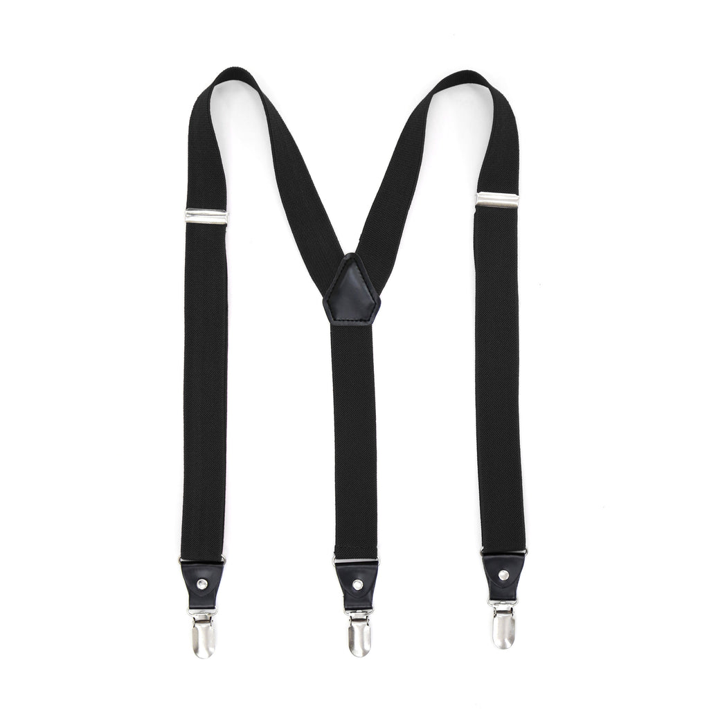 Black Clip-On Unisex Suspenders - FHYINC best men