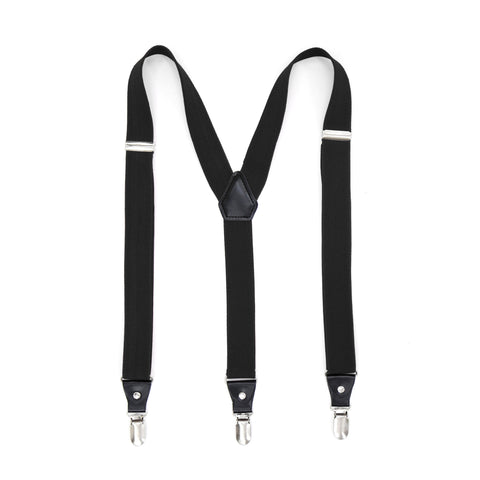 Black Clip-On Unisex Suspenders