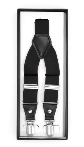 Black Clip-On Unisex Suspenders