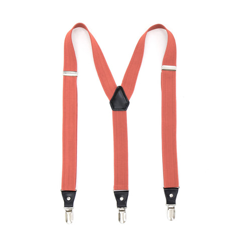 Coral Clip-On Unisex Suspenders