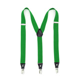 Green Clip-On Unisex Suspenders - FHYINC best men's suits, tuxedos, formal men's wear wholesale