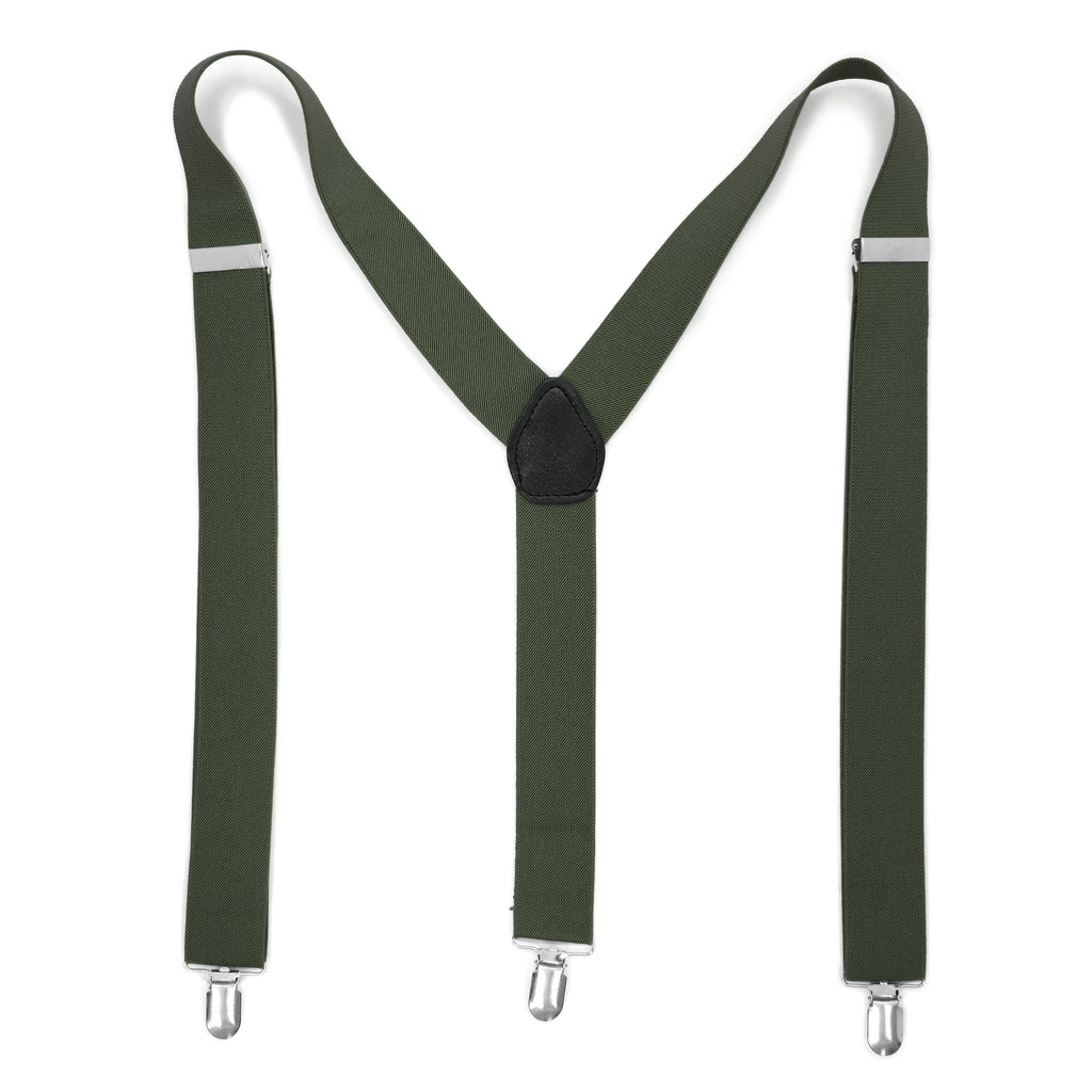 Hunter Green Vintage Style Unisex Suspenders - FHYINC best men