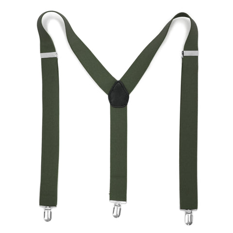 Hunter Green Vintage Style Unisex Suspenders