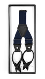 Navy Blue Unisex Button End Suspenders - FHYINC best men's suits, tuxedos, formal men's wear wholesale