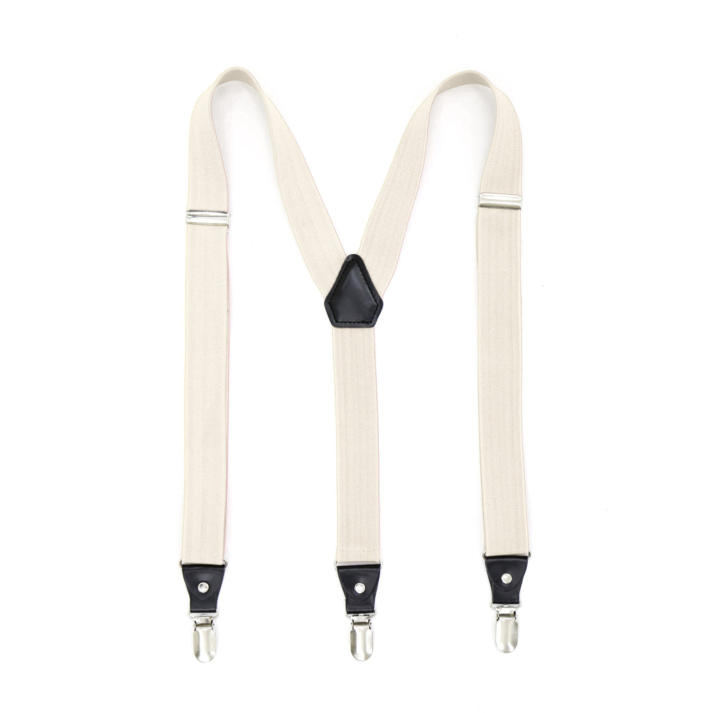 Off-White Clip-On Unisex Suspenders - FHYINC best men