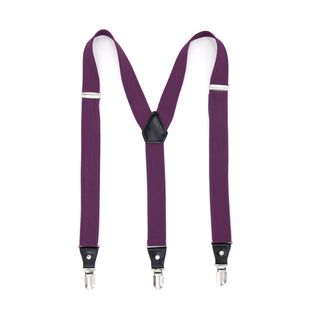 Purple Clip-On Unisex Suspenders - FHYINC best men