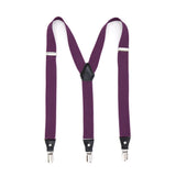 Purple Clip-On Unisex Suspenders - FHYINC best men's suits, tuxedos, formal men's wear wholesale