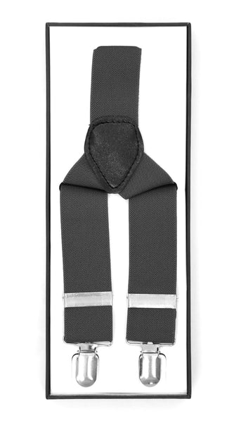 Charcoal Vintage Style Unisex Suspenders - FHYINC best men's suits, tuxedos, formal men's wear wholesale