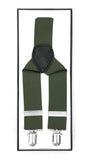 Hunter Green Vintage Style Unisex Suspenders - FHYINC best men's suits, tuxedos, formal men's wear wholesale