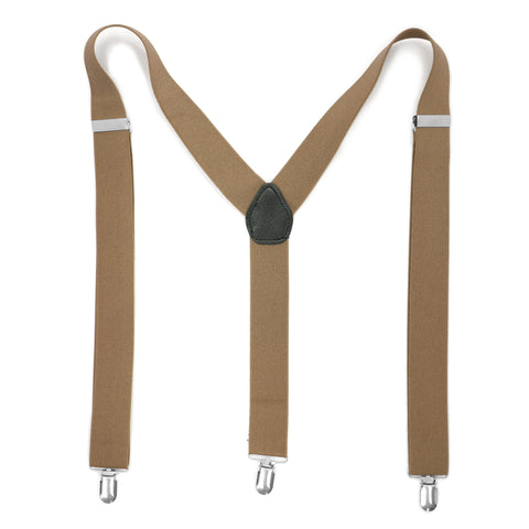 Light Brown Vintage Style Unisex Suspenders