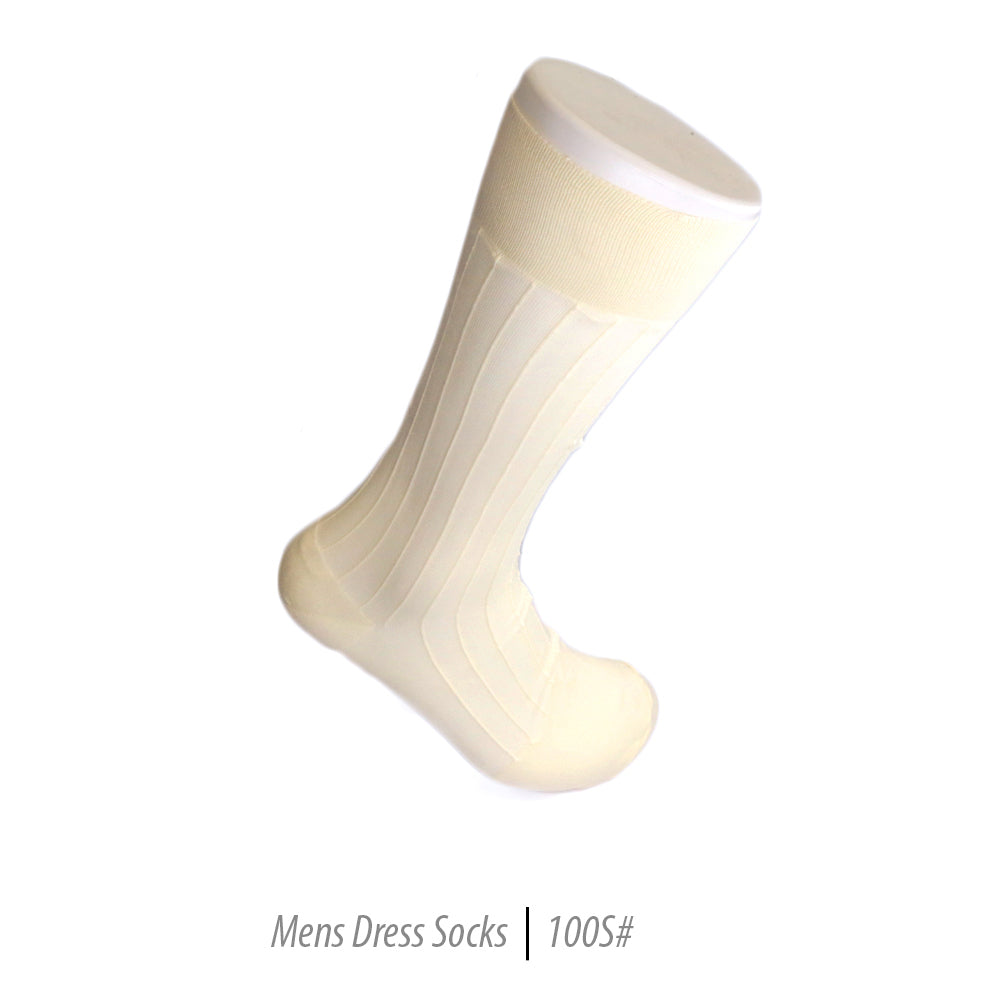 Men's Short Nylon Socks 100S - Bone - FHYINC best men's suits, tuxedos, formal men's wear wholesale