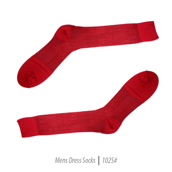 Men's Short Nylon Socks 102S - Red - FHYINC best men's suits, tuxedos, formal men's wear wholesale