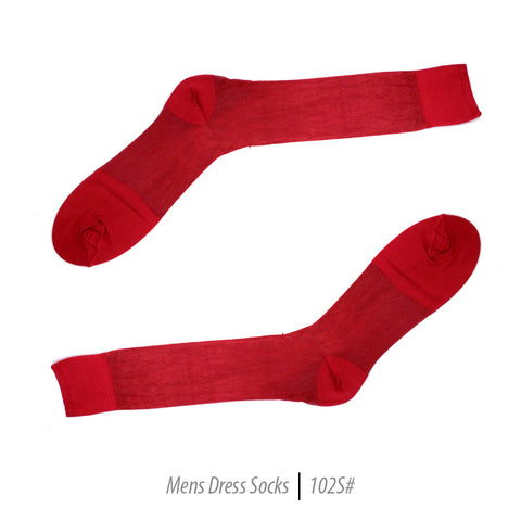 Men's Short Nylon Socks 102S - Red