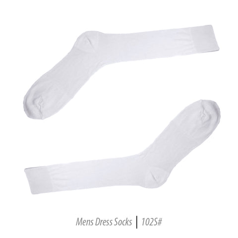 Men's Short Nylon Socks 102S - White