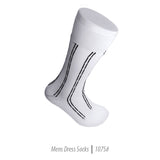 Men's Short Nylon Socks 107S - White/Black - FHYINC best men's suits, tuxedos, formal men's wear wholesale