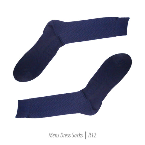 Men's Short Nylon Socks R12 - Navy Blue